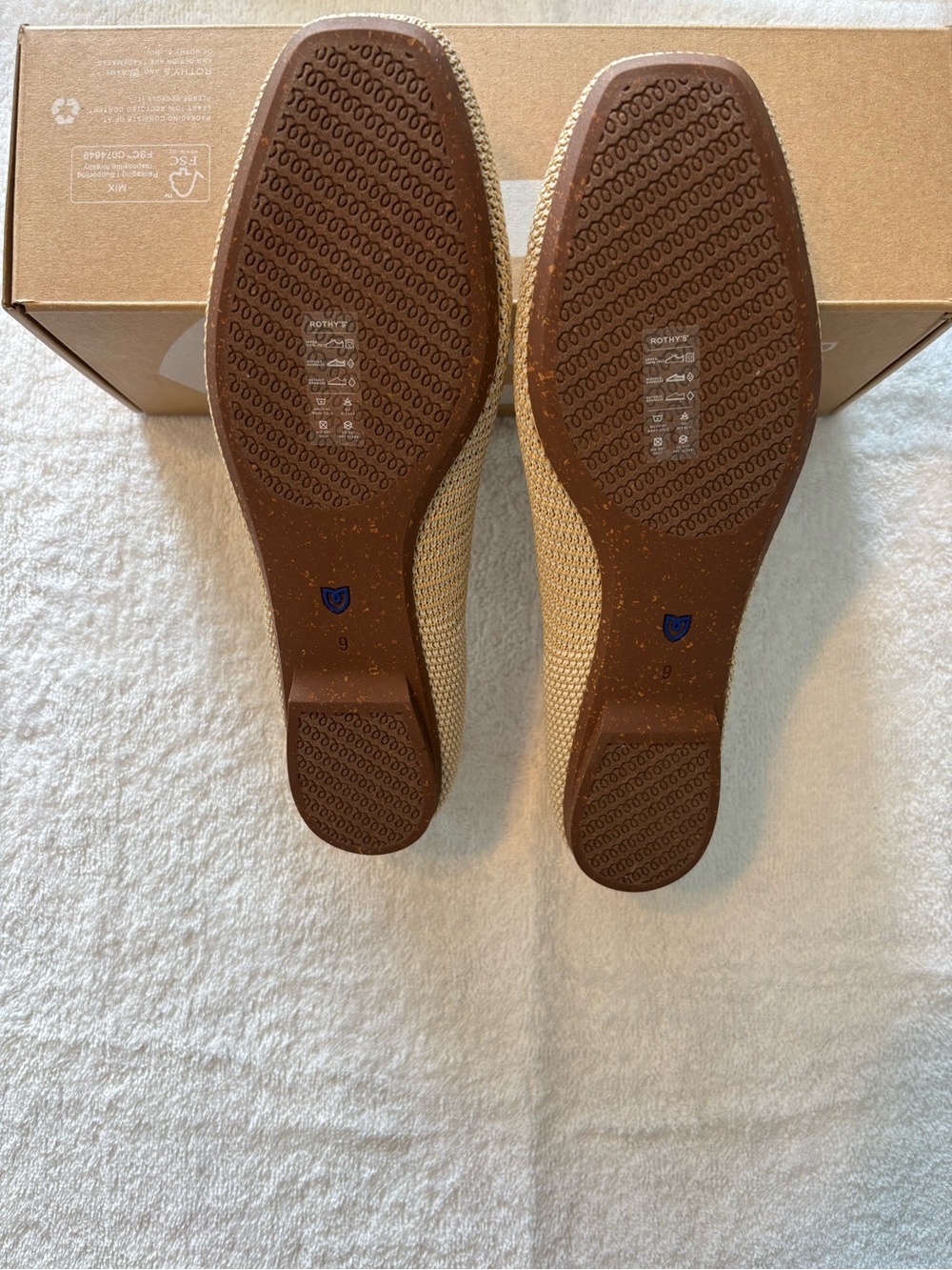 Rothy's Knit Mary Jane Flats In Cream Raffia - Picture 3 of 5